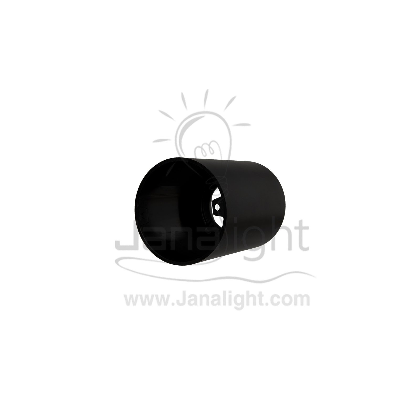 ⁦فريم سبوت سلندر فارغ مدور اسود قلب اسود بلاستك⁩ - الصورة ⁦4⁩